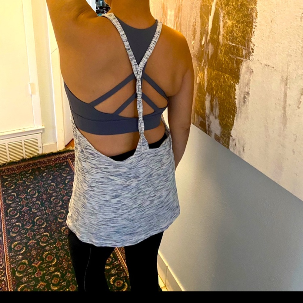Grey and White Lululemon Shirt